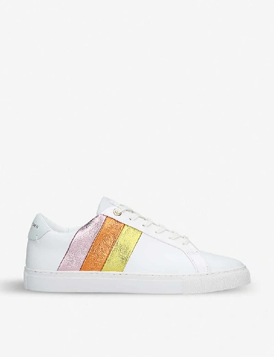 Shop Kurt Geiger Donnie Rainbow Leather Trainers In Mult/other