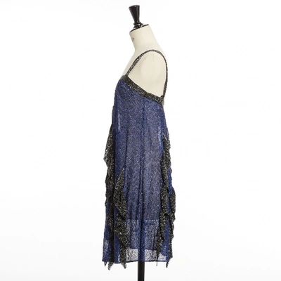 Pre-owned Missoni Mini Dress In Blue