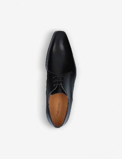 Shop Magnanni Men's Black Derby Leather Shoes
