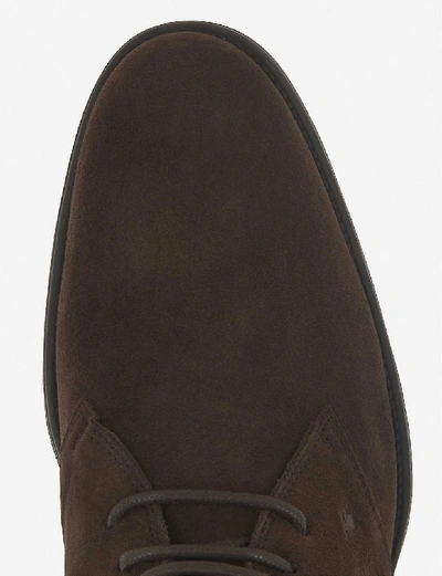 Shop Tod's Suede Chukka Boots In Brown