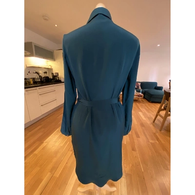 Pre-owned Saloni Green Silk Dress