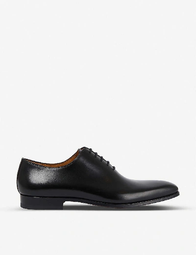 Shop Magnanni Men's Black Wholecut Leather Oxford Shoes