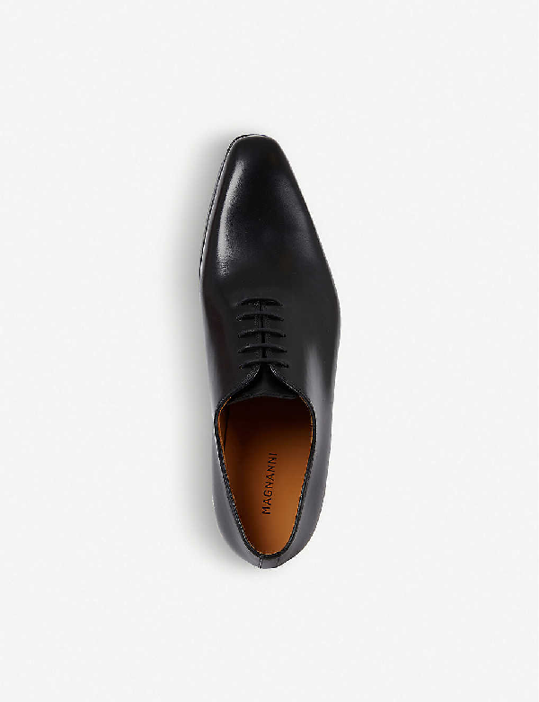 Magnanni Flex Wholecut Leather Oxford Shoes In Black ModeSens