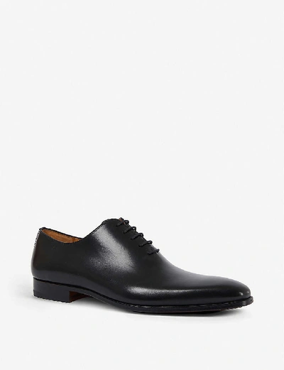 Shop Magnanni Men's Black Wholecut Leather Oxford Shoes
