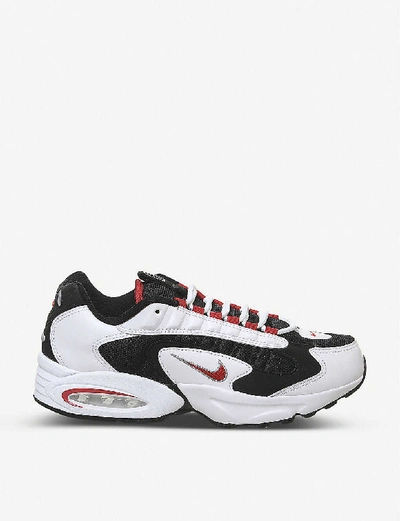 Shop Nike Air Max Triax 96 Leather And Mesh Trainers In White University Red Bla