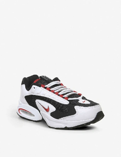 Shop Nike Air Max Triax 96 Leather And Mesh Trainers In White University Red Bla