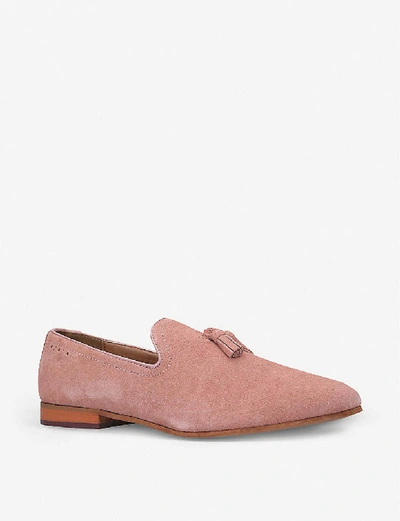 Shop Kg Kurt Geiger Orvel Suede Tassel Loafers In Pink