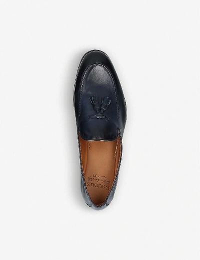 Shop Doucal's Doucals Men's Navy Max Flexi Leather Loafers