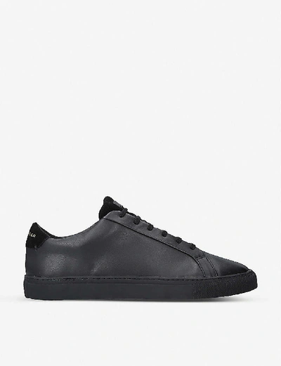 Shop Kurt Geiger Donnie Leather Trainers In Nero