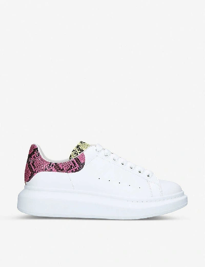 Shop Alexander Mcqueen Men's Show Leather Platform Trainers