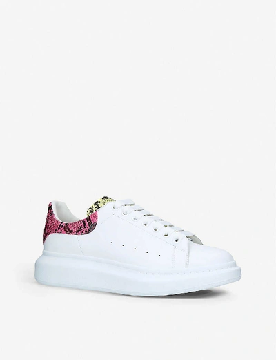 Shop Alexander Mcqueen Men's Show Leather Platform Trainers