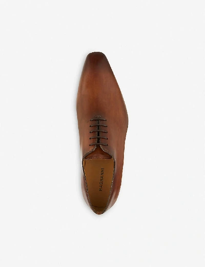 Shop Magnanni Tan Wholecut Oxford Shoes