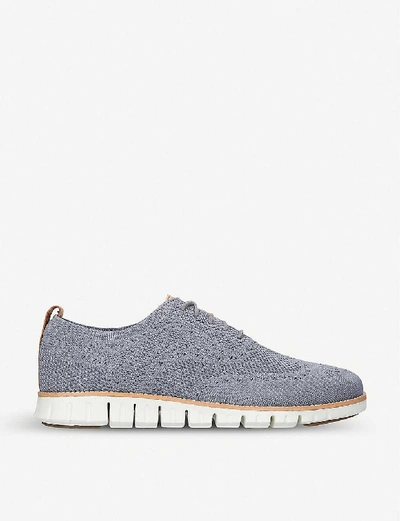 Shop Cole Haan Zerogrand Stitchlite Knit Oxford Shoes In Grey/p.cmb