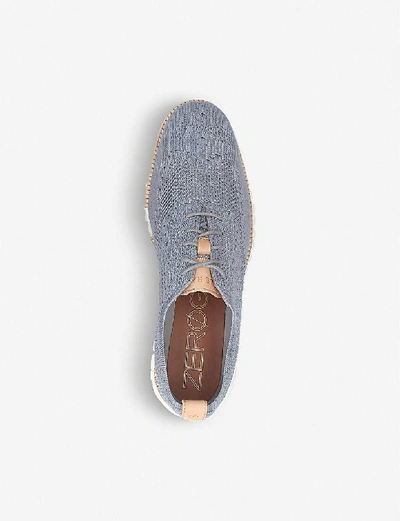 Shop Cole Haan Zerogrand Stitchlite Knit Oxford Shoes In Grey/p.cmb