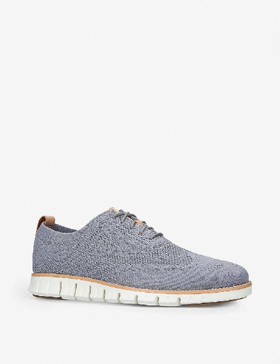 Shop Cole Haan Zerogrand Stitchlite Knit Oxford Shoes In Grey/p.cmb