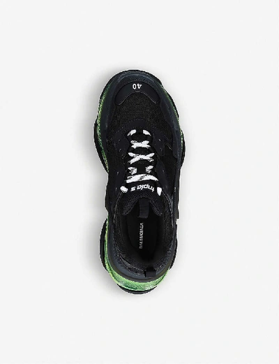 Shop Balenciaga Triple S Airsole Leather And Mesh Trainers In Blk/other