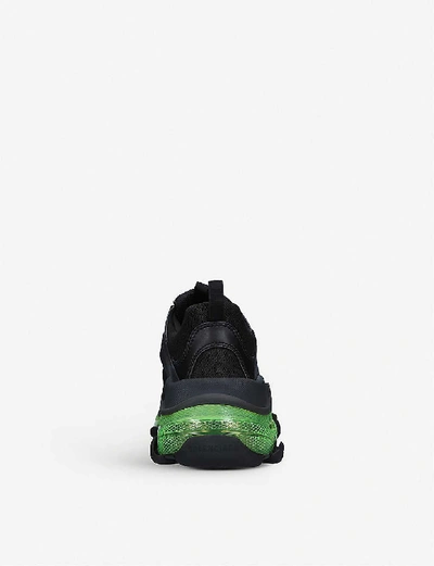 Shop Balenciaga Triple S Airsole Leather And Mesh Trainers In Blk/other