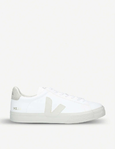 Shop Veja Campo Chromefree Leather Trainers In White