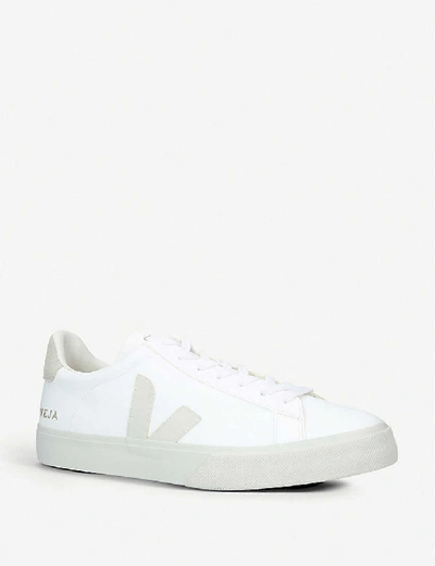 Shop Veja Campo Chromefree Leather Trainers In White