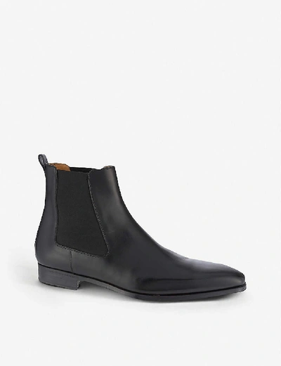Shop Magnanni Mens Black Leather Chelsea Boots 11