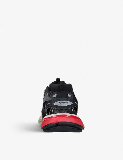Shop Balenciaga Track Nylon And Mesh Trainers In Blk/red