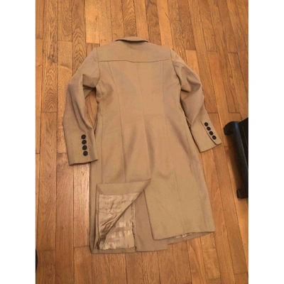 Pre-owned Burberry Wool Coat In Camel