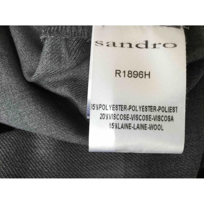 Pre-owned Sandro Mid-length Dress In Grey