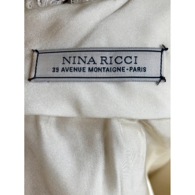 Pre-owned Nina Ricci Wool Mid-length Skirt In Ecru