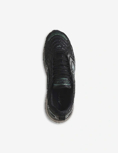 Shop Nike Air Max 720 Woven Trainers In Black+silver