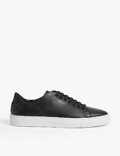 Shop Axel Arigato Clean 90 Leather And Suede Trainers In Blk/white