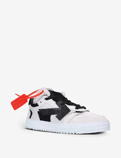 Shop Off-white Off-court Leather Low-top Trainers In White/blk