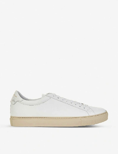 Shop Givenchy Mens White Knot Leather Lace-up Trainers 9