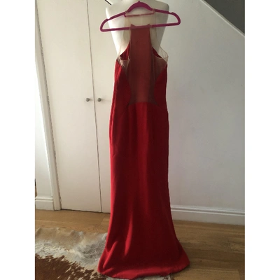 Pre-owned Kaufmanfranco Silk Maxi Dress In Red