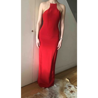 Pre-owned Kaufmanfranco Silk Maxi Dress In Red