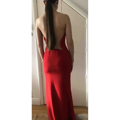 Pre-owned Kaufmanfranco Silk Maxi Dress In Red