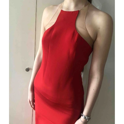 Pre-owned Kaufmanfranco Silk Maxi Dress In Red