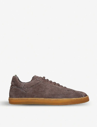 Shop Officine Creative Karma Suede Trainers, Size: Eur 45 / 11 Uk Men In Grey