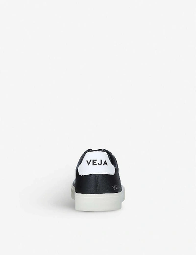 Veja Campo Black And White Low Top Sneakers In Vegan Leather Man In Blk/white
