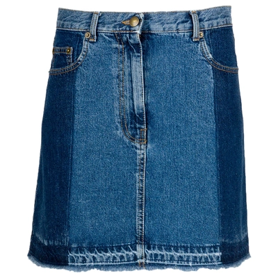 Pre-owned Alexander Mcqueen Blue Denim - Jeans Skirt
