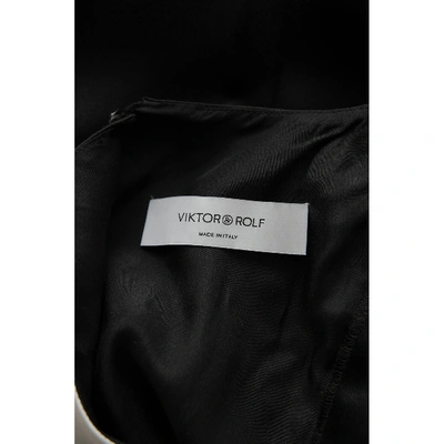 Pre-owned Viktor & Rolf Silk Mid-length Dress In Black