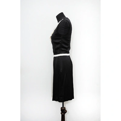 Pre-owned Viktor & Rolf Silk Mid-length Dress In Black