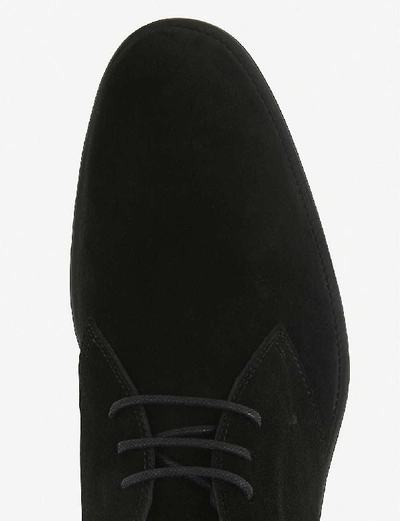 Shop Tod's Suede Chukka Boots In Black