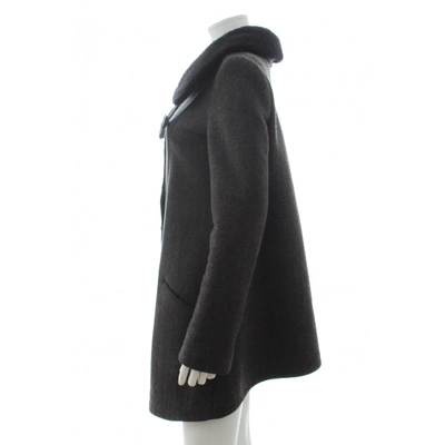 Pre-owned Proenza Schouler Wool Coat In Grey