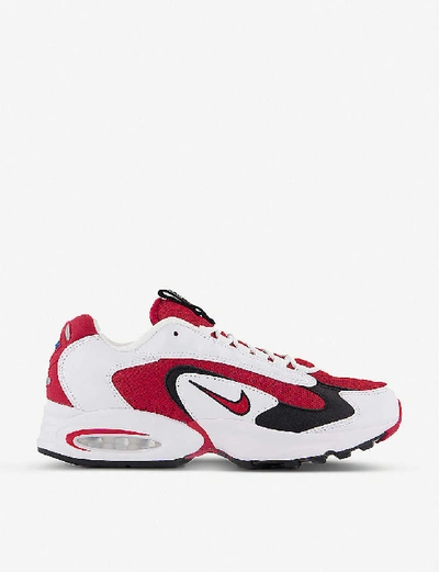 Shop Nike Air Max Triax 96 Leather, Mesh And Suede Trainers In White Gym Red Black Soar