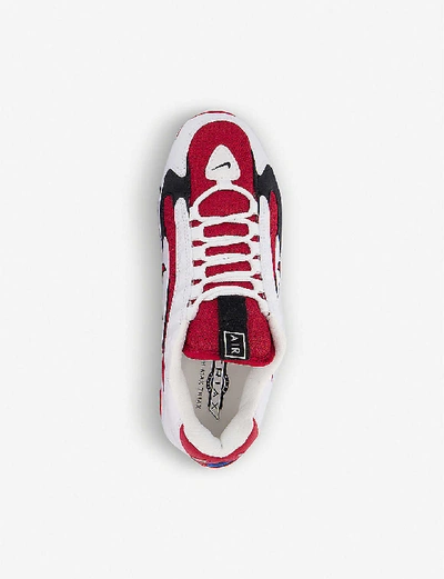 Shop Nike Air Max Triax 96 Leather, Mesh And Suede Trainers In White Gym Red Black Soar
