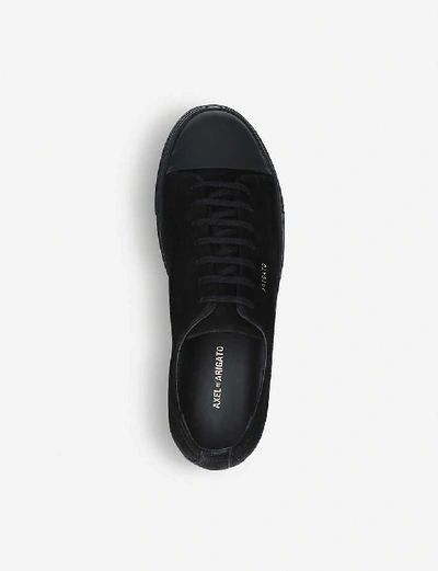 Shop Axel Arigato Toecap Suede Trainers In Black