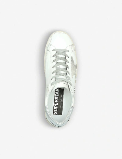 Shop Golden Goose Superstar Leather Trainers In White/oth