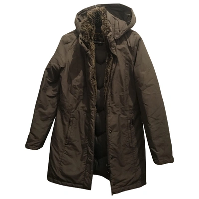 Pre-owned Woolrich Grey Cotton Coat