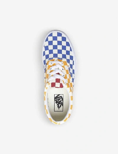 Shop Vans Era Multi-colour Checked Canvas Trainers In Multi+check+white