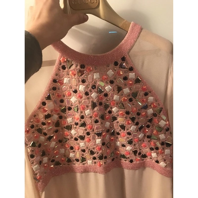 Pre-owned French Connection Glitter Mid-length Dress In Pink